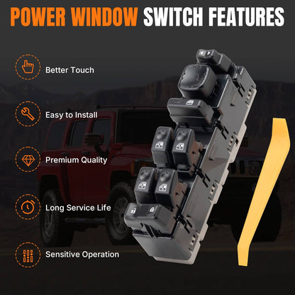 Bethesda Industrial Master Power Window Control Switch Module 15883429 Fit for Hummer H2 2003-2007