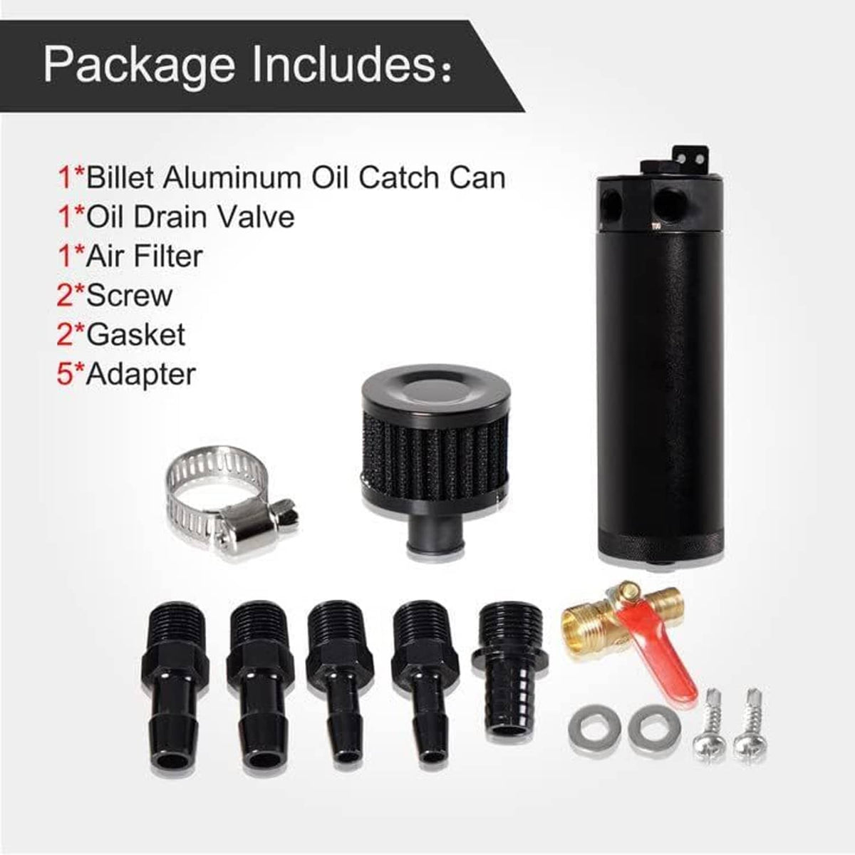Bethesda Industrial 750ML Oil Catch Can Kit Oil Separator Large Baffled Reservoir Tank Universal New