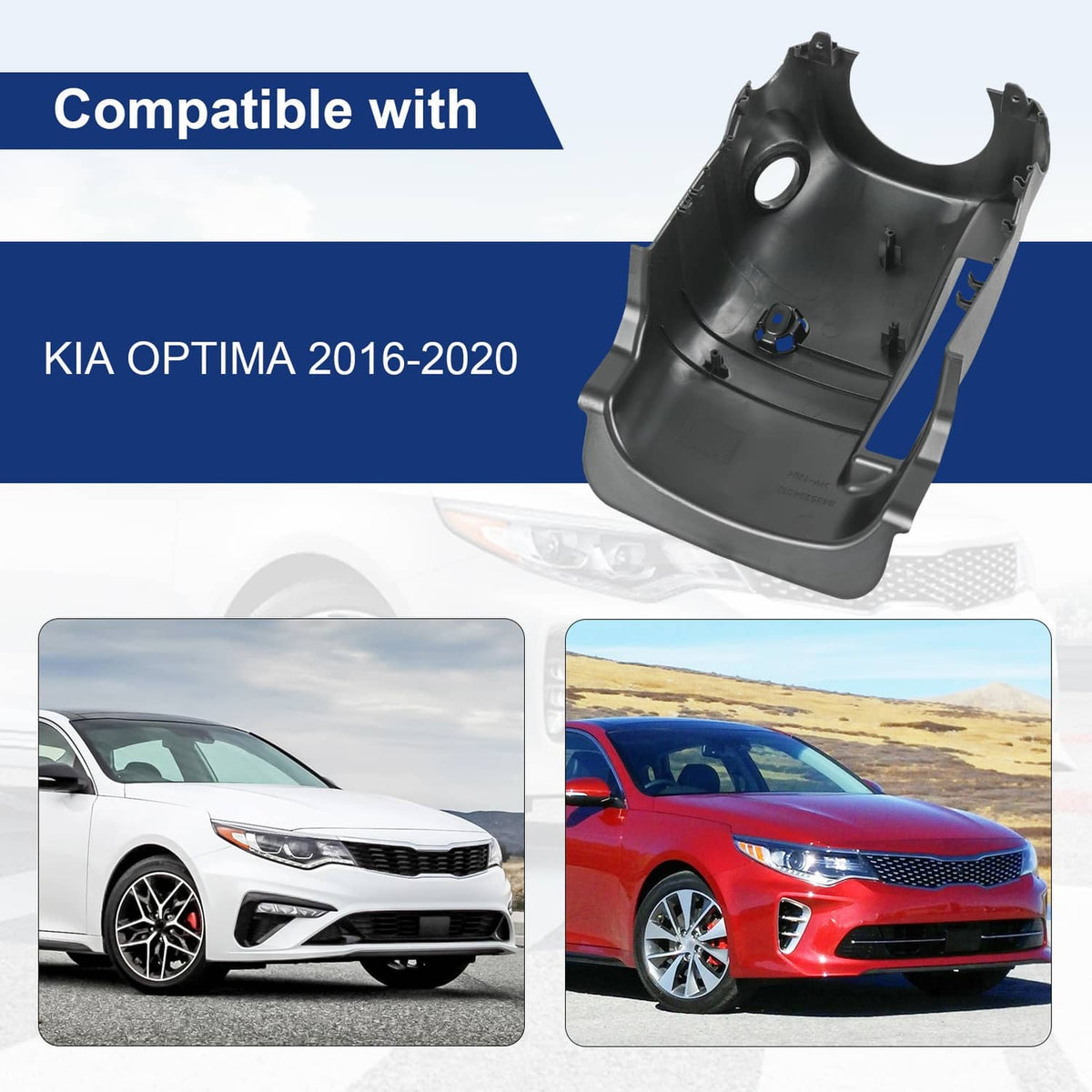 Bethesda Industrial Lower Steering Column Cover Black For 2016-2020 Kia Optima with Key Start