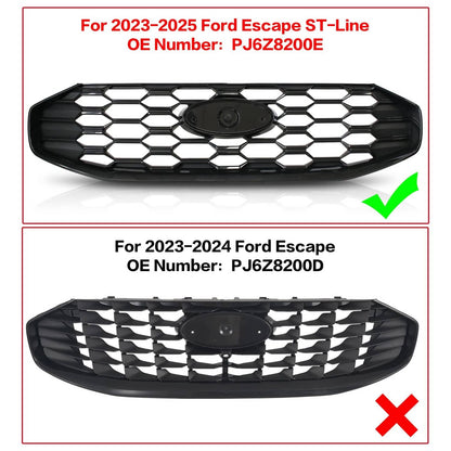 Bethesda Industrial For 2023-2025 Ford Escape ST-Line Front Black Grille W/O Radar Holes PJ6Z8200E