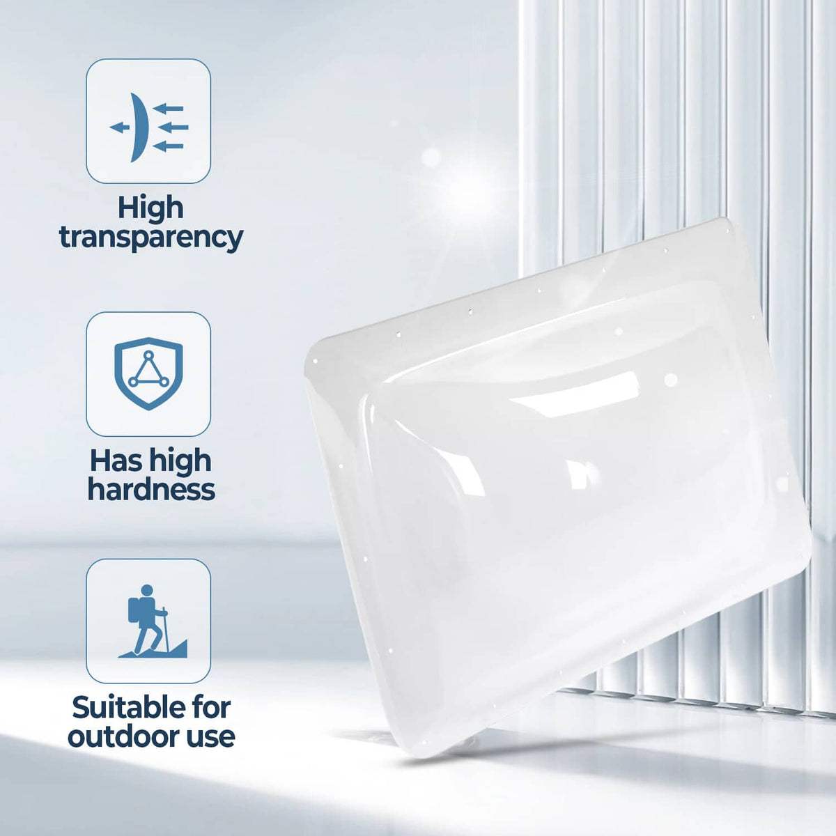 Bethesda Industrial For RV Camper Truck Skylight Cover Outer Dome Bubble Top Roof 18" x 26" Clear