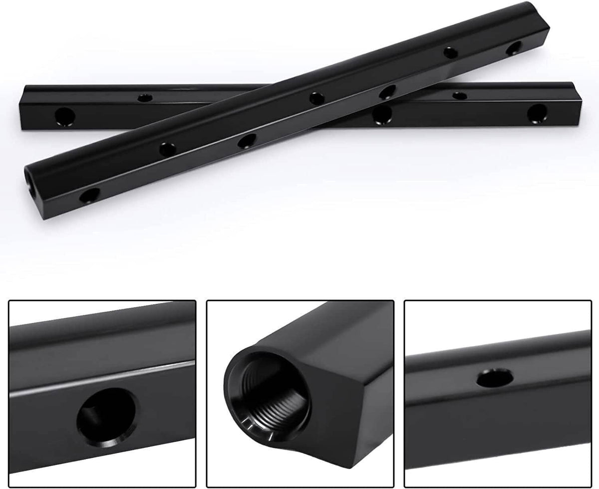 Bethesda Industrial Billet Fuel Rail Kit for LS LS1 LS2 LS3 LS6 Intake Manifold +Hardware Black New