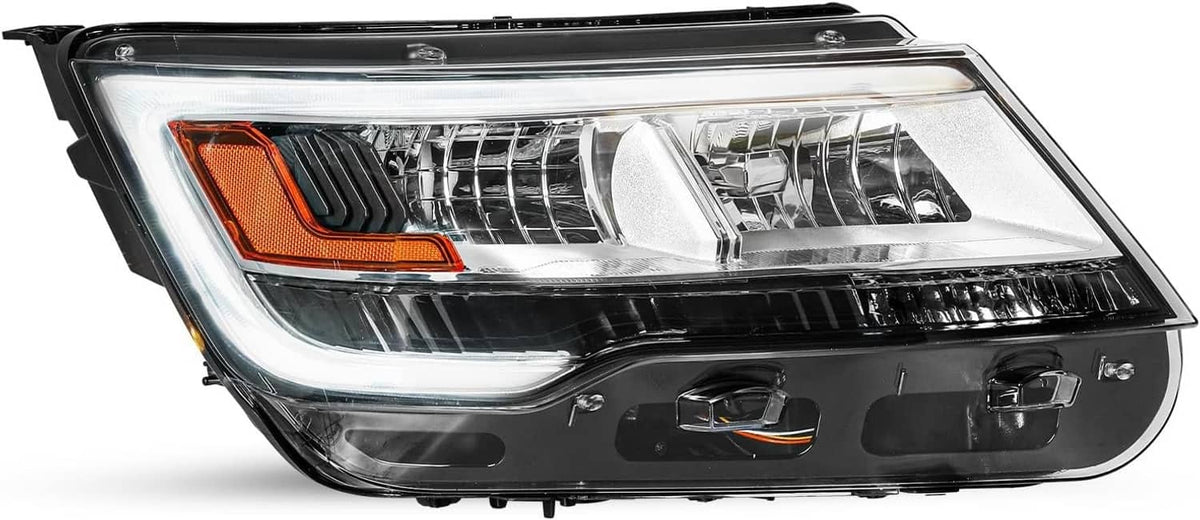 Bethesda Industrial New Right Side Headlights Assembly w/LED DRL For 2016-2019 Ford Explorer Chrome