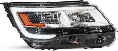 Bethesda Industrial New Right Side Headlights Assembly w/LED DRL For 2016-2019 Ford Explorer Chrome