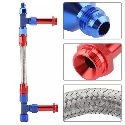 Bethesda Industrial New Braided Dual Feed Carb Fuel Line Fitting 8AN For Holley 4150 Carburetor AN8
