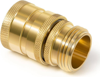 Bethesda Industrial Hose Quick Disconnect Set Brass 3/4” GHT Male x Female Replace for Dramm 22729
