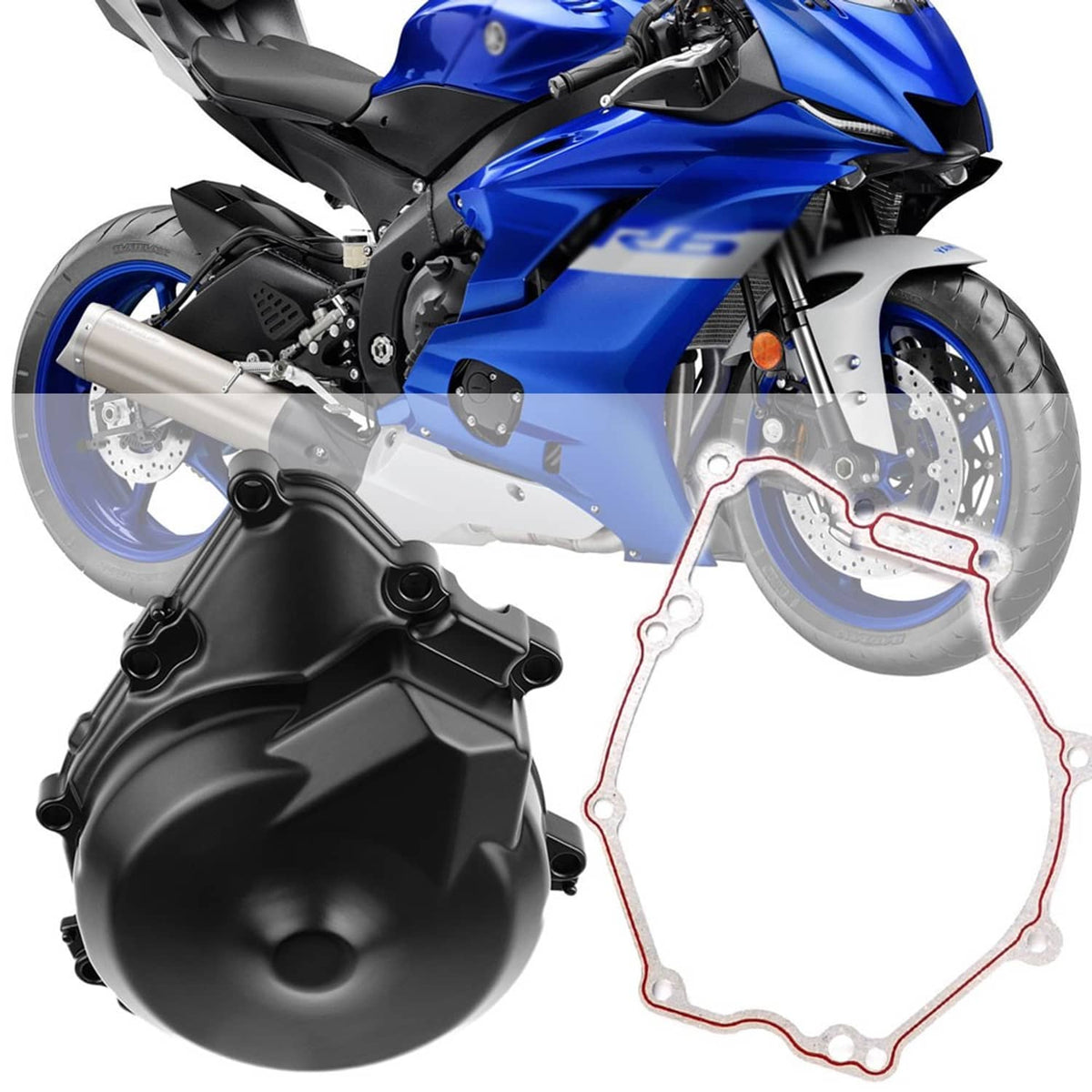 Bethesda Industrial Left Engine Stator Cover Crankcase Fit For Yamaha YZF R6 2006-2022 2007 2008