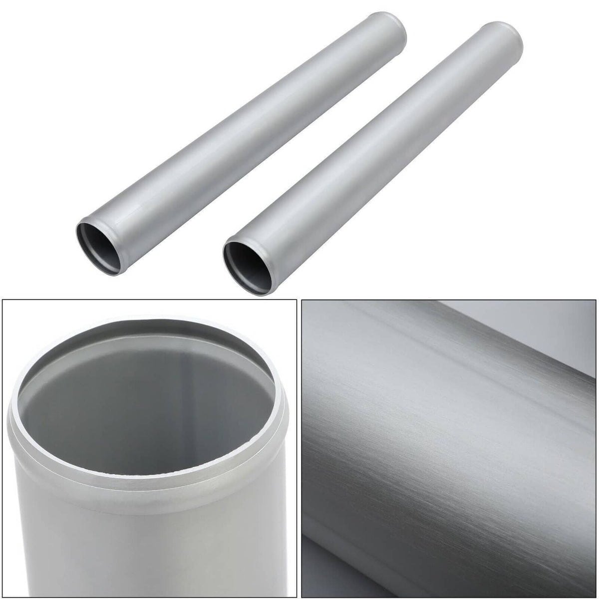 Bethesda Industrial 3" Polished Intercooler Piping w/ U Pipe Black Silicone Coupler + Clamp Kit DIY