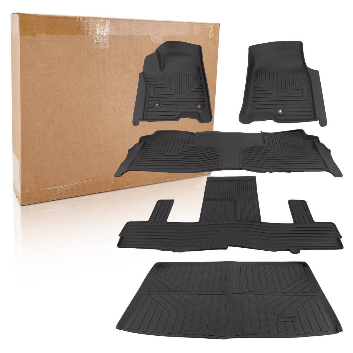 Bethesda Industrial Floor Mats w/Cargo Liner For 2021-2025 Chevrolet Suburban 2021-2025 GMC Yukon XL