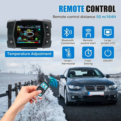 Bethesda Industrial 8KW Diesel Air Heater All in one 12V/24V 110V Bluetooth APP Remote Control Car