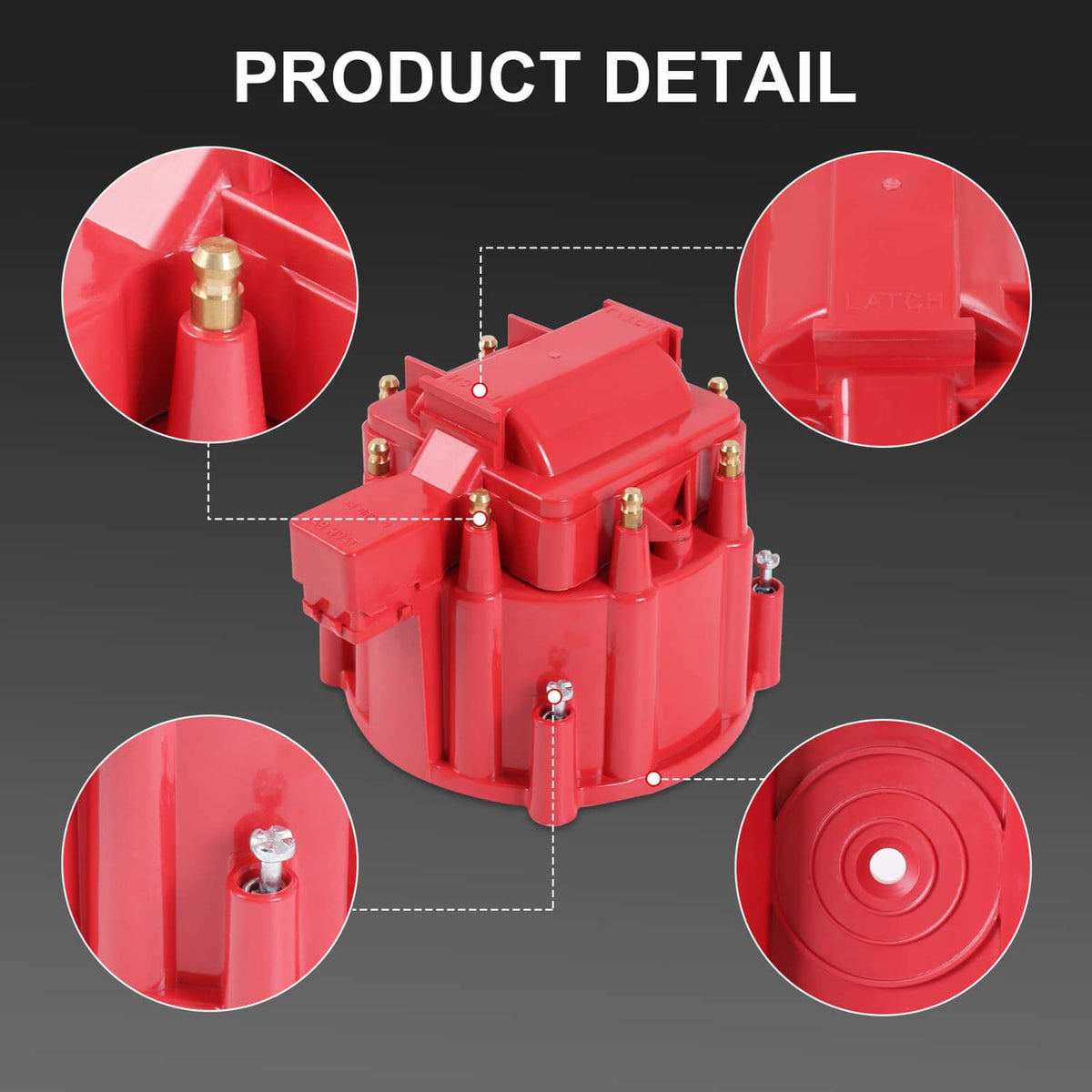 Bethesda Industrial Red HEI Large Distributor Cap Rotor Kit FOR CHEVY GM SBC BBC 305 327 350 396 454
