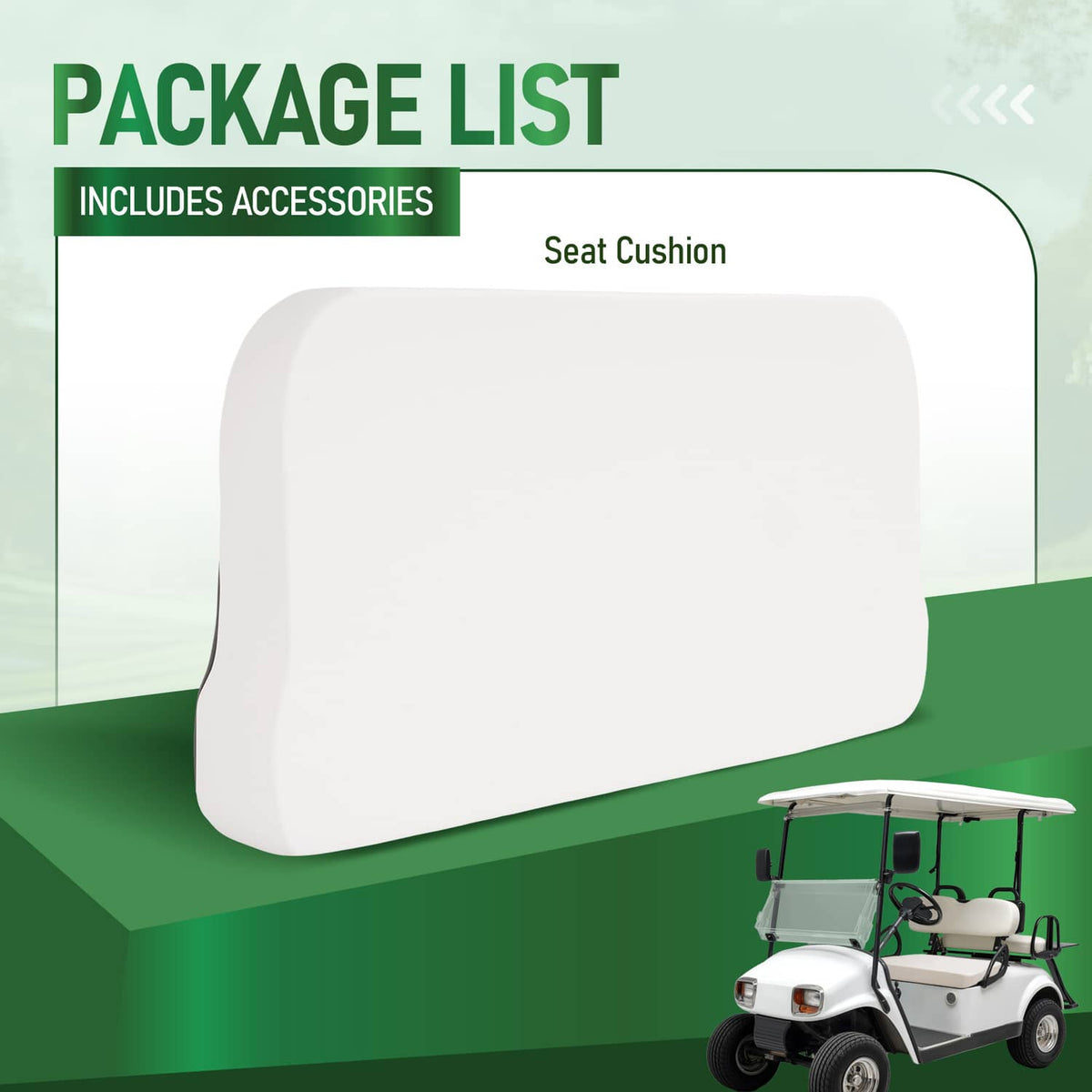Bethesda Industrial Golf Cart White Seat Bottom Assembly For EZGO Marathon Pre-Medalist 1973-1994