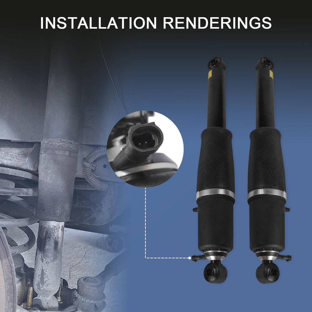Bethesda Industrial Air Shocks Struts & Compressor Fit Cadillac Escalade Suburban Yukon Front & Rear