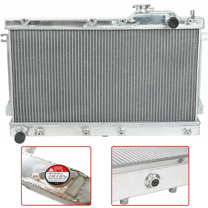 Bethesda Industrial 2 Row Aluminum 40mm Core Racing Radiator Bolt On For 1990-97 Mazda Miata MX5 MT