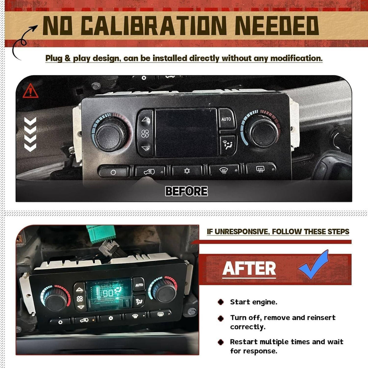 Bethesda Industrial AC Heater Climate Control Module 599-009 For 2003-2007 Chevy GMC Improved Design