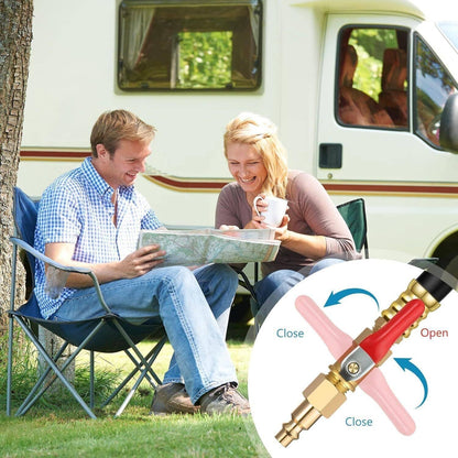 Bethesda Industrial Camper Winterizing Kit Blowout Shut Off Valve Adapter Hose Faucet For RV Trailer
