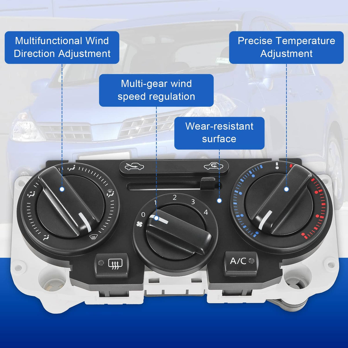 Bethesda Industrial For 2004-2011 Nissan Versa Tiida 27510-ED50A A/C Control Panel Switch Button