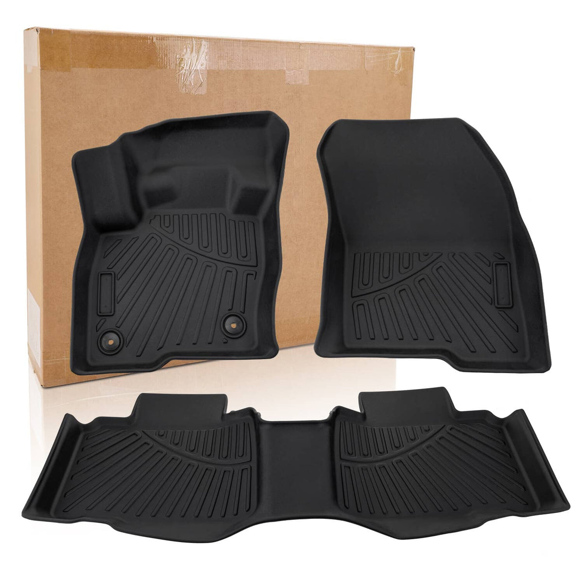 Bethesda Industrial All Weather Floor Mats Cargo TPE Liner for 2015-2024 Ford Edge Front & Rear Set