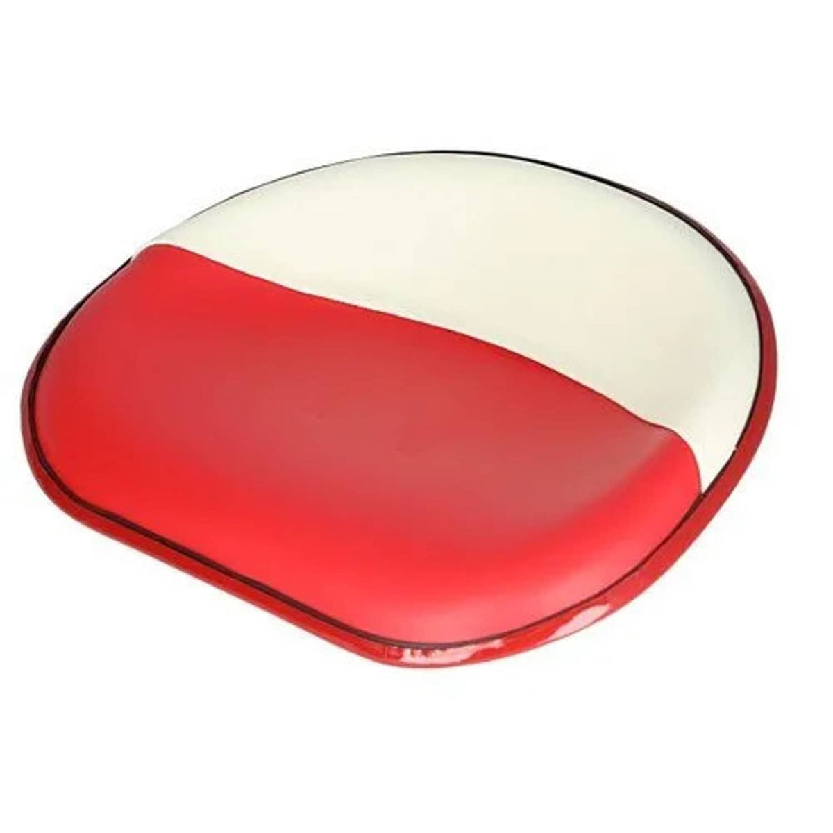Bethesda Industrial Pan Seat 4 Bolt Mount Vinyl Red and White fits International M 460 504 351925R93