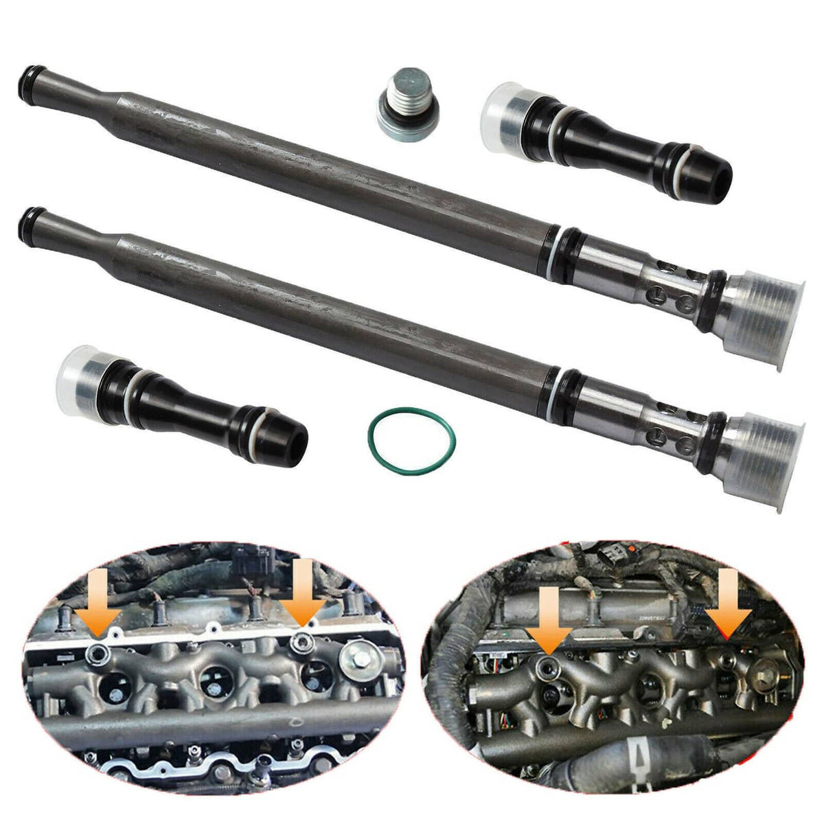 Bethesda Industrial 6E7Z9A332A For Ford F250 6.0L Diesel Oil Fuel Updated Stand Pipe Dummy Plug Set