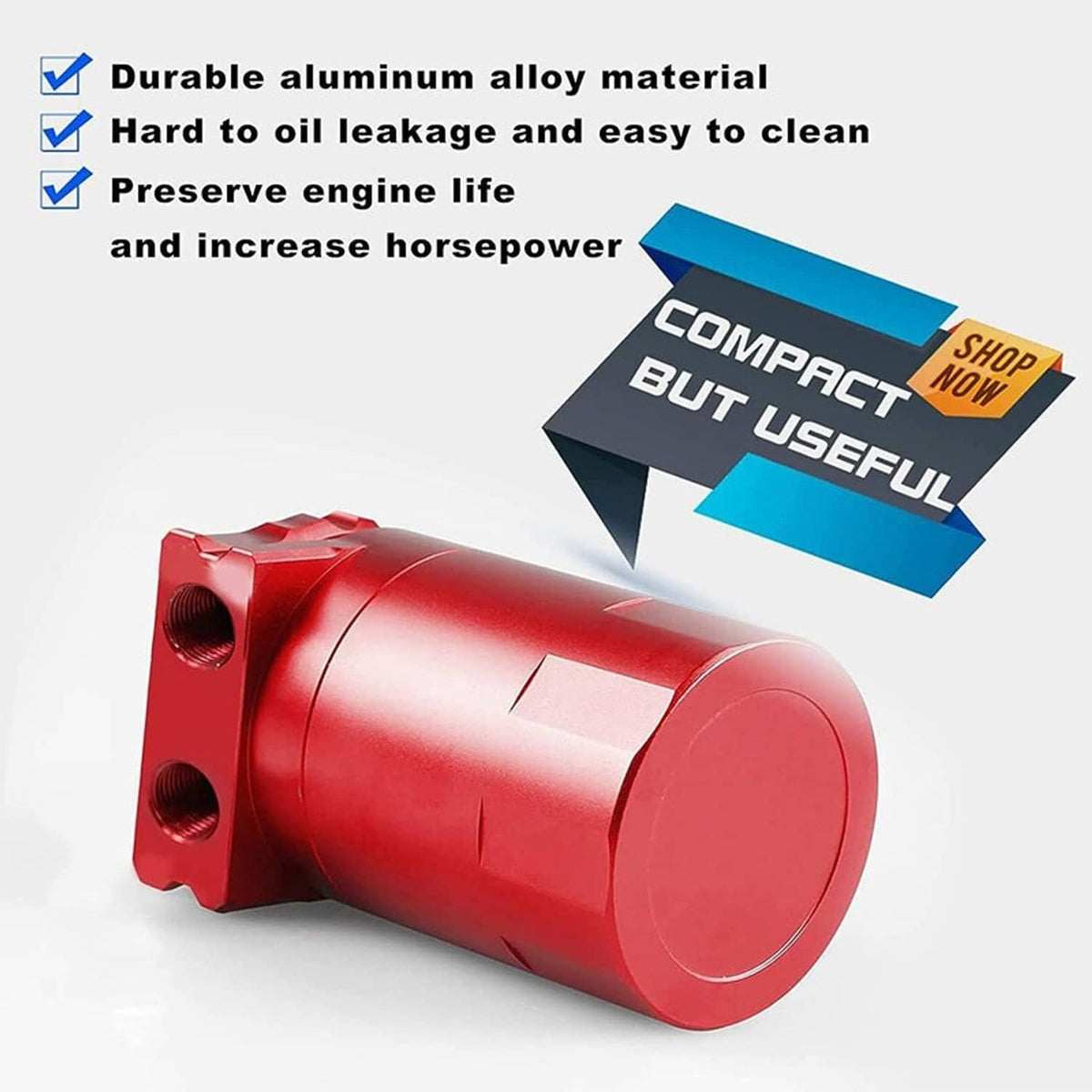 Bethesda Industrial Side Oil Separator Catch Can Tank For 2011-2021 F150 5.0L 2.7L 3.5L Ecoboost