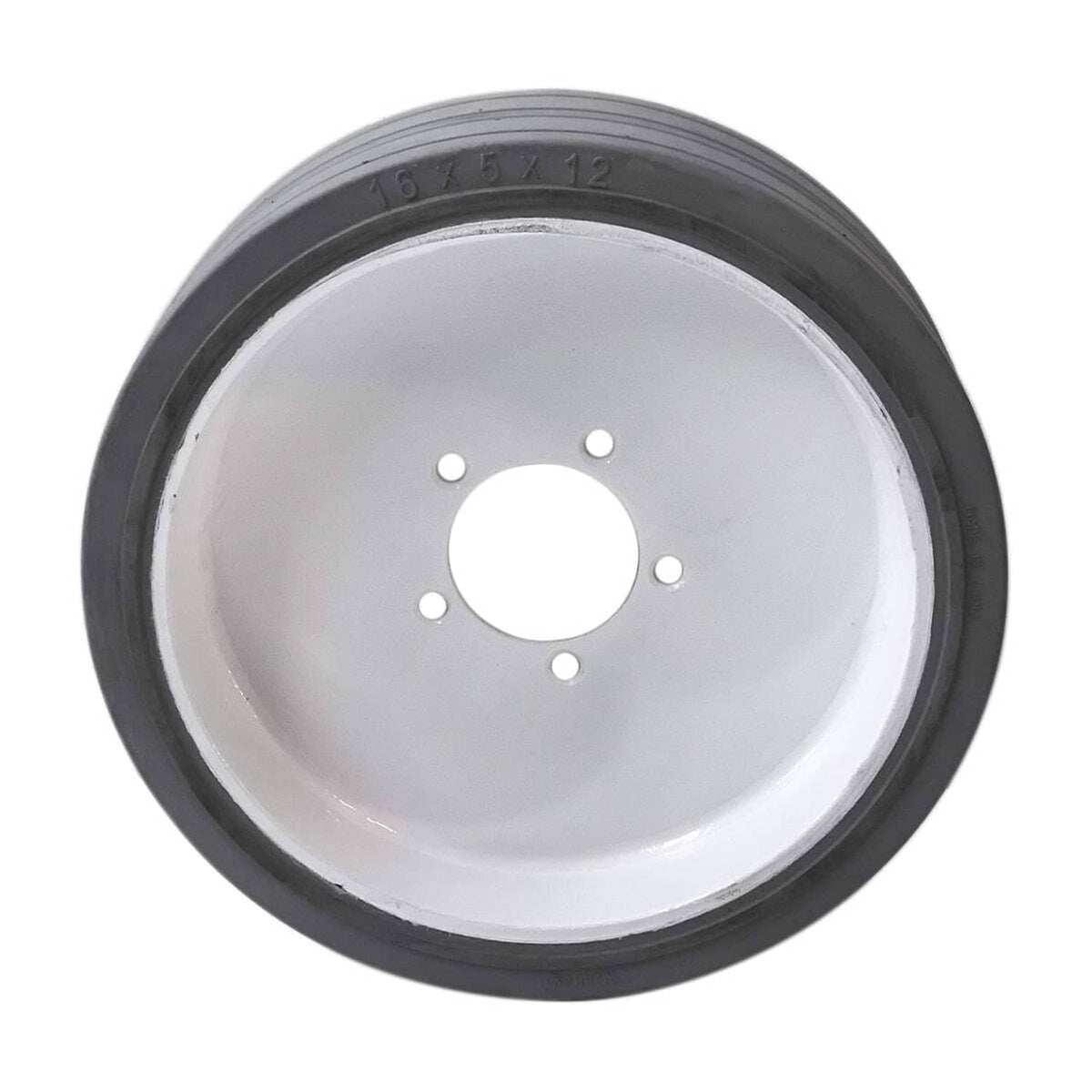Bethesda Industrial Scissor Lift Tire For Skyjack 125786 16X5X12 Grey Non-Marking W/ No Brake