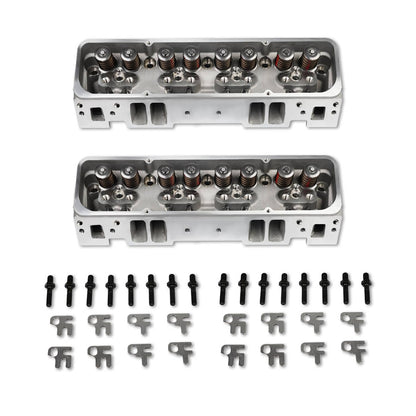 Bethesda Industrial 2x Aluminum Cylinder Heads Fit For SBC Chevy 350 190cc 64cc 2.02/1.60 Angle New