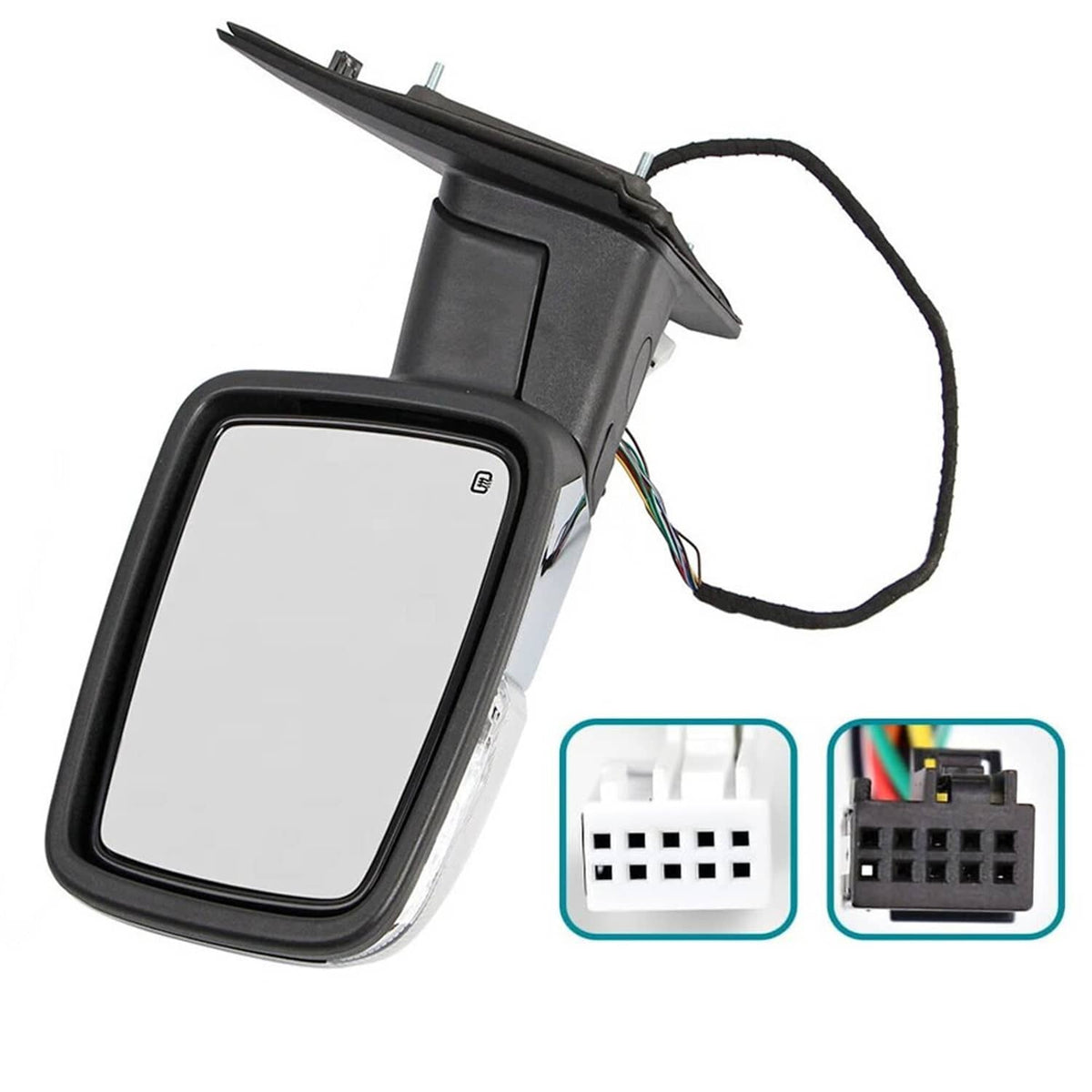 Bethesda Industrial Left Side Mirror For 2013-2019 Ram 1500 Chrome Power Fold+ Heated+Temper Sensor
