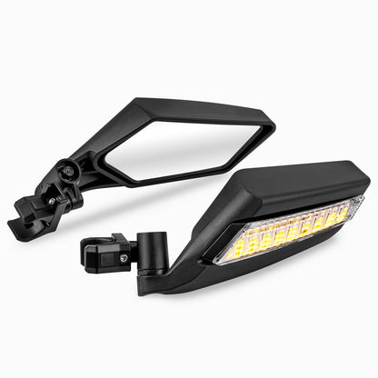 Bethesda Industrial 1.5"-2" LED Rear View Mirrors UTV ATV For Can-Am X3 Polaris RZR Yamaha Honda
