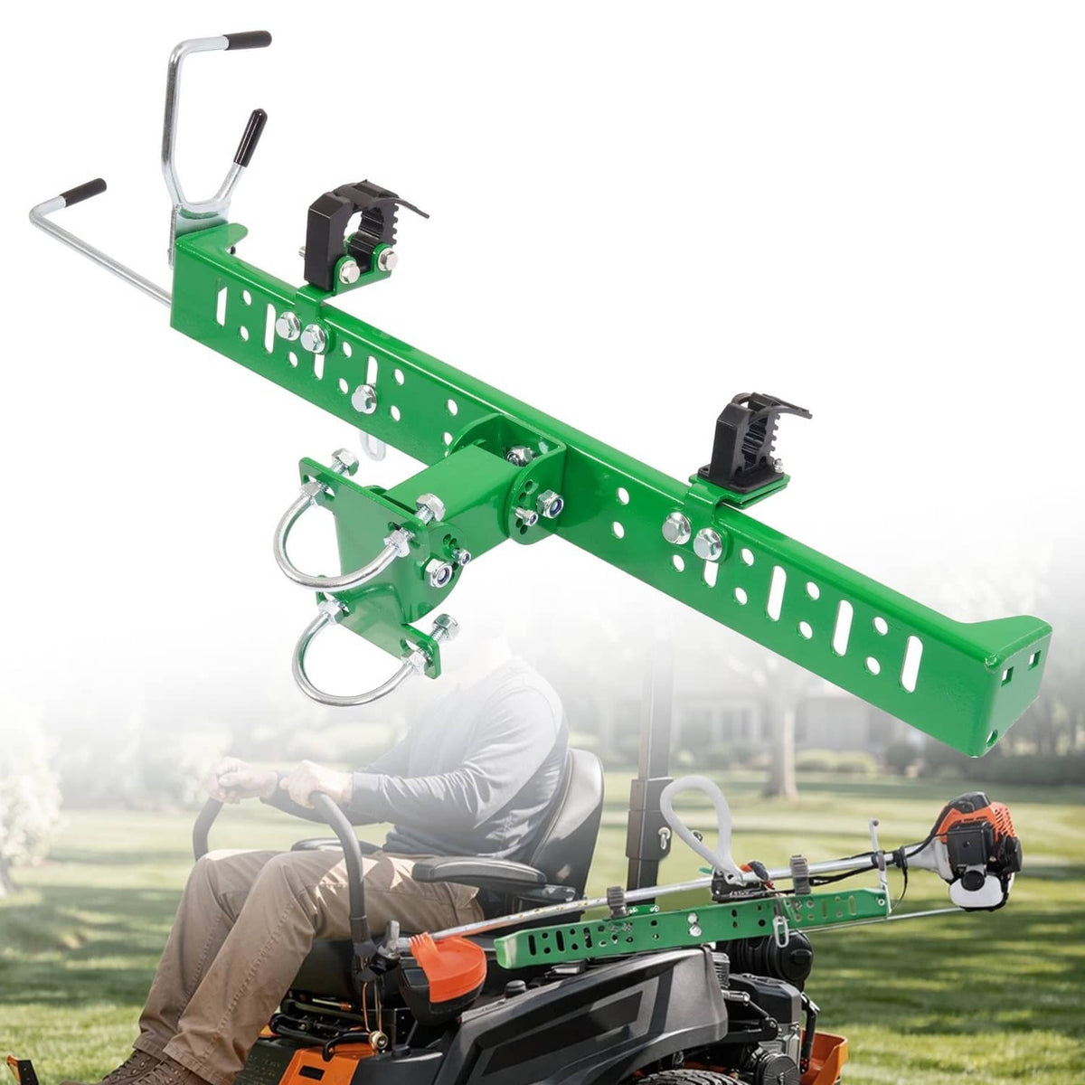 Bethesda Industrial Roll Bar Trimmer Rack Holder For Quick Clamp Locking Zero Turn 1" 2" Lawn Mower