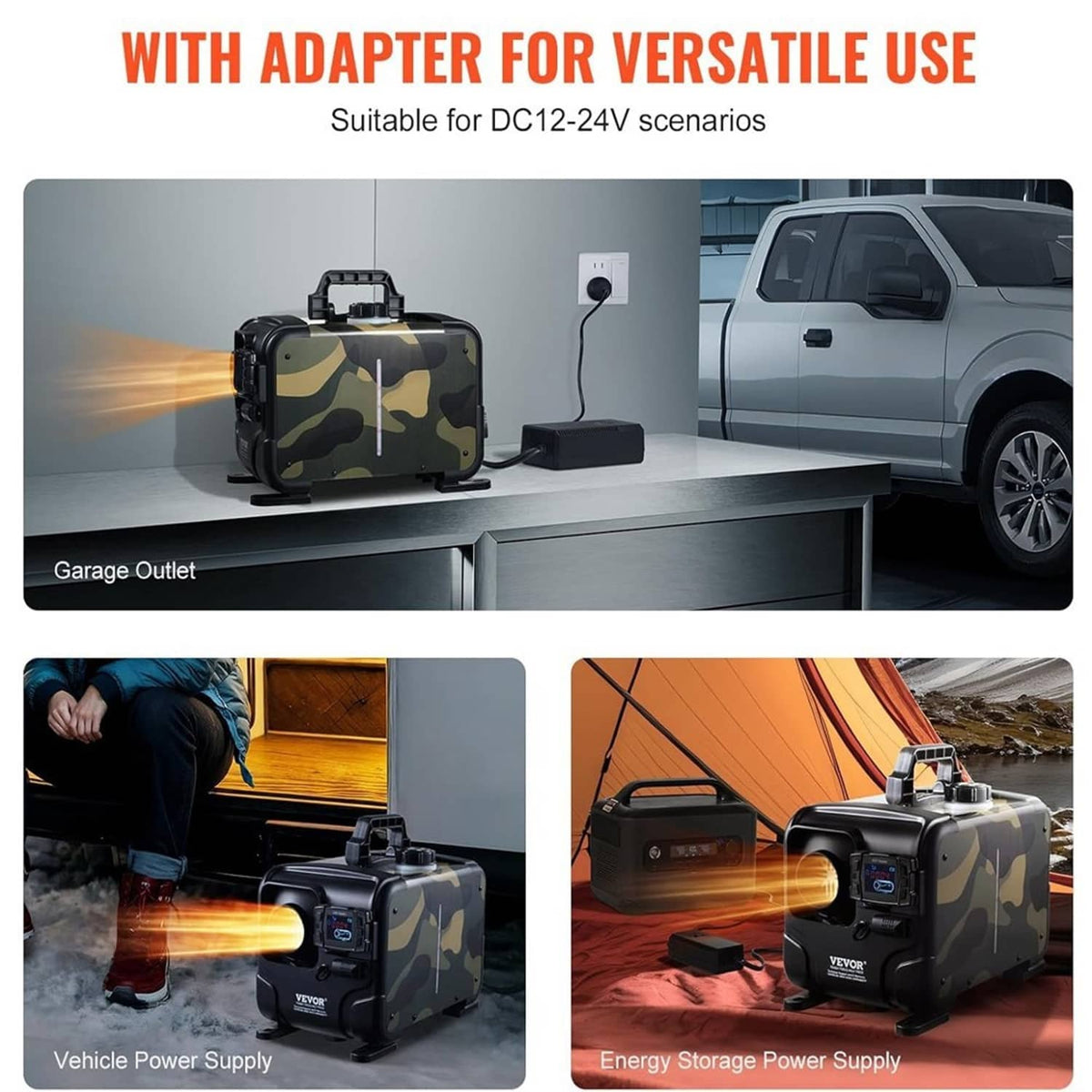Bethesda Industrial 8KW Diesel Air Heater All in one 12V/24V 110V Bluetooth APP Remote Control Car