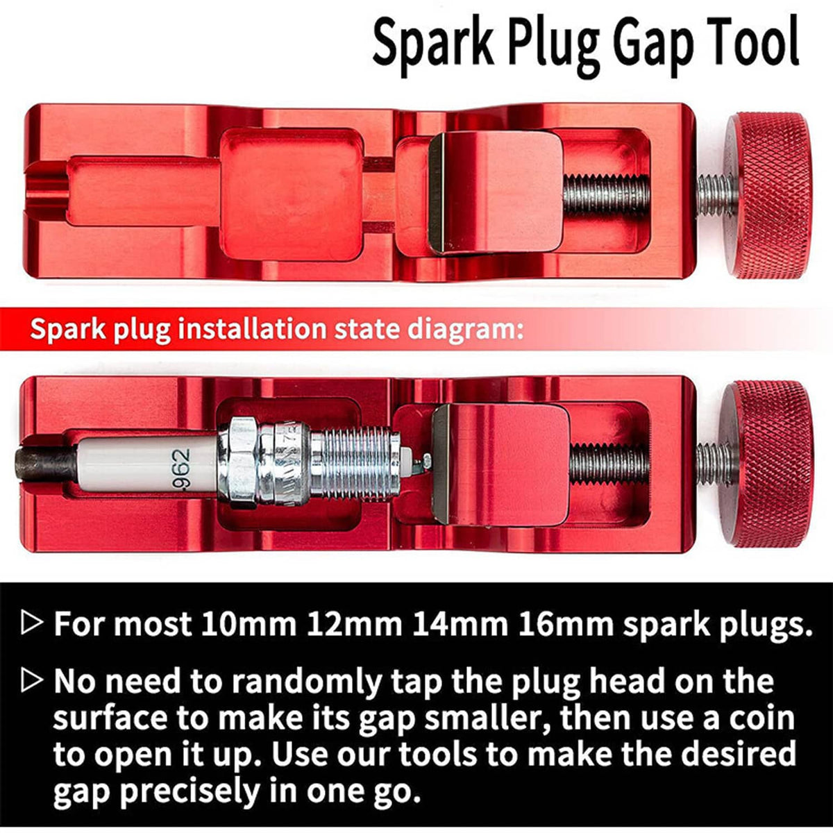 Bethesda Industrial Spark Plug Gap Tool & 32 Blades Metric Feeler Gauge Gap Filler Measuring Tools