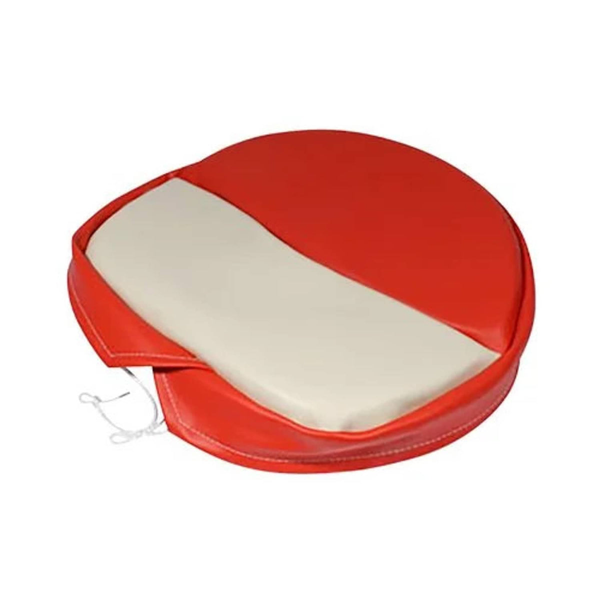Bethesda Industrial Tie-On Pan Seat Cover - Red and White fits International H 300 340 350 460