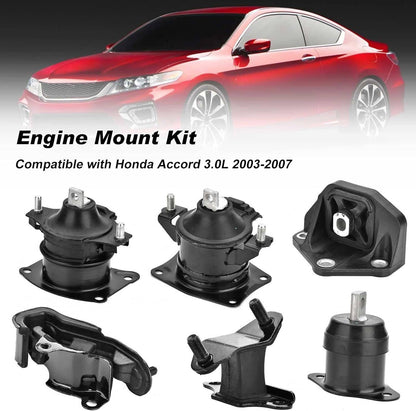 Bethesda Industrial 6PCS For 2003-2007 Honda Accord 2.4L Auto Engine Motor & Transmission Mount Set