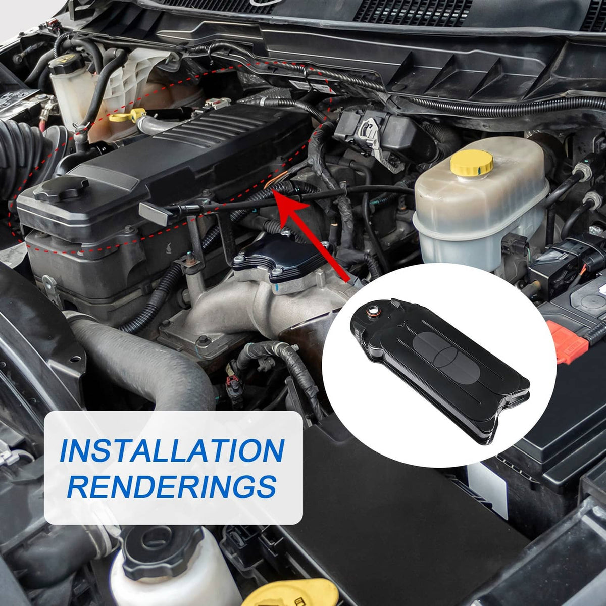 Bethesda Industrial Crankcase CCV Filter For 2007-2024 Ram 6.7L 2500-5500 Cummins CV52001