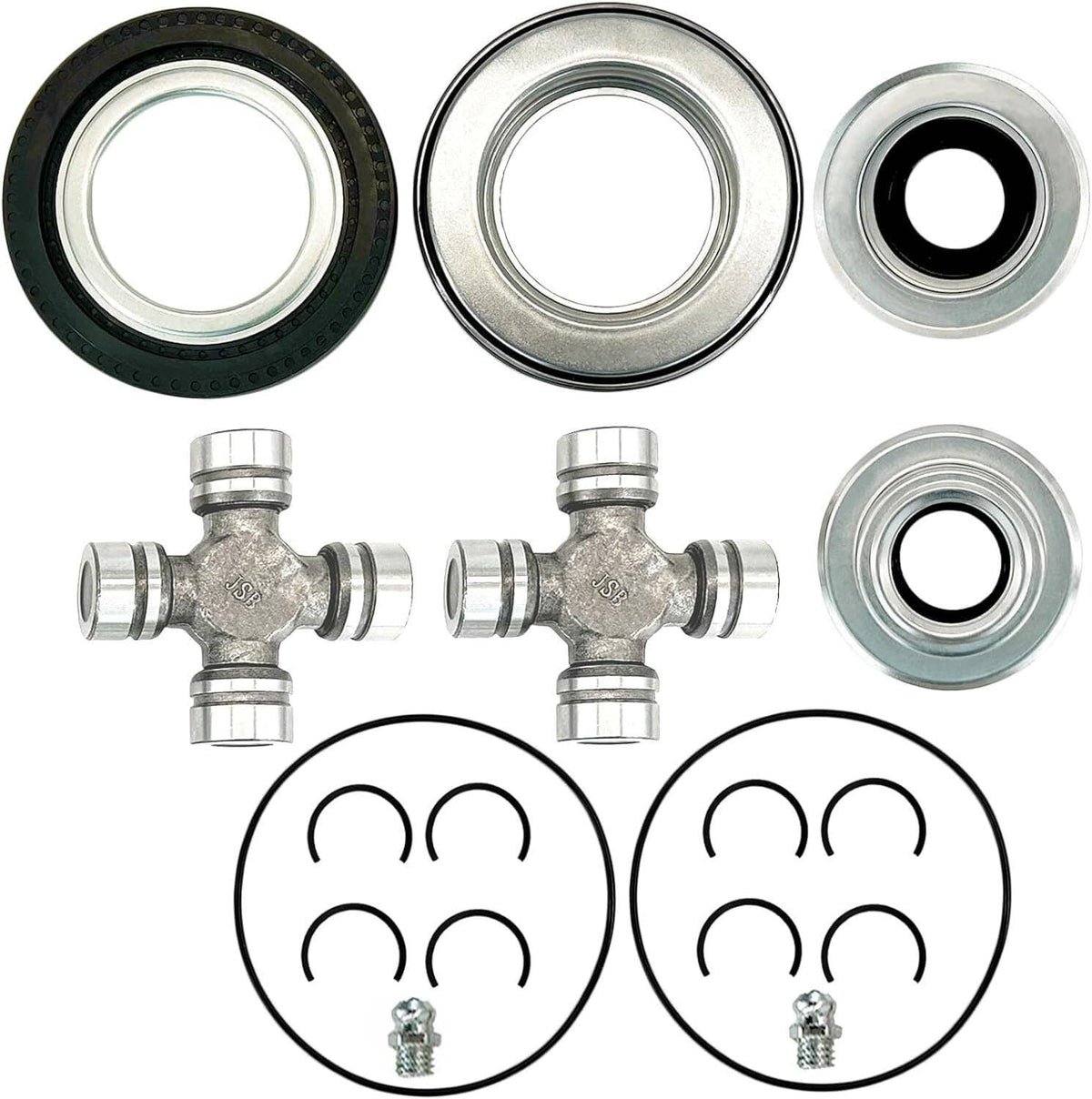 Bethesda Industrial New Front Axle Seal & Greaseable U Joint Kit for 05-14 Ford F250 F350 Super Duty
