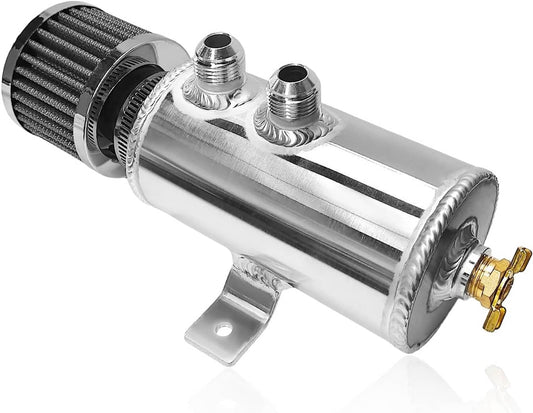 Bethesda Industrial 750ml 10AN Oil Catch Can Reservoir Tank & Breather Filter Baffled Kit Aluminum