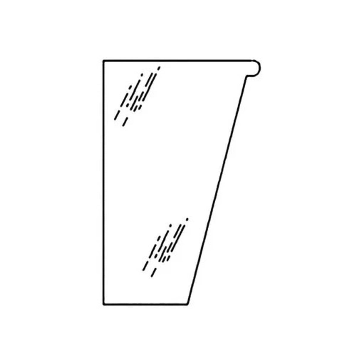 Bethesda Industrial Cab Glass - Front Lower Right Hand fits Case 580M 580 Super M 590 338423A1