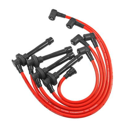 Bethesda Industrial JDMSPEED RED 10.5MM SPARK PLUG WIRE SET FIT 1998-2002 HONDA ACCORD 2.3L DX LX EX