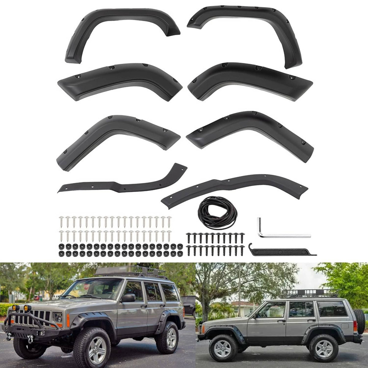 Bethesda Industrial Front & Rear Fender Flares For Jeep Cherokee XJ(4DR) Sport Utility 1984-2001