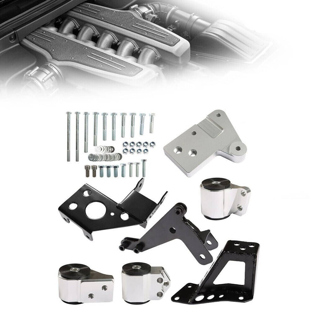 Bethesda Industrial Engine Mount Bracket for Honda Civic 92-95 EG K-Swap K20 K24 K-Series DC2 EG6 DC