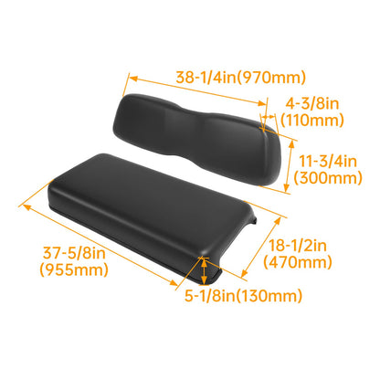 Bethesda Industrial For Club Car DS 2001-2012 Golf Cart Front Seat Back & Bottom Cushion Assembly