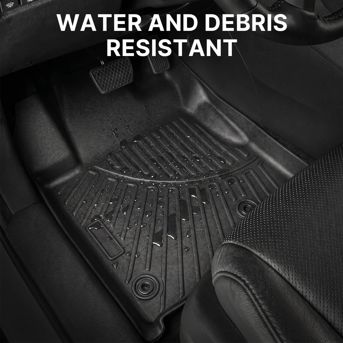 Bethesda Industrial All Weather Floor Mats Liner TPE Waterproof Fit for 2015-2022 2021 Honda Pilot