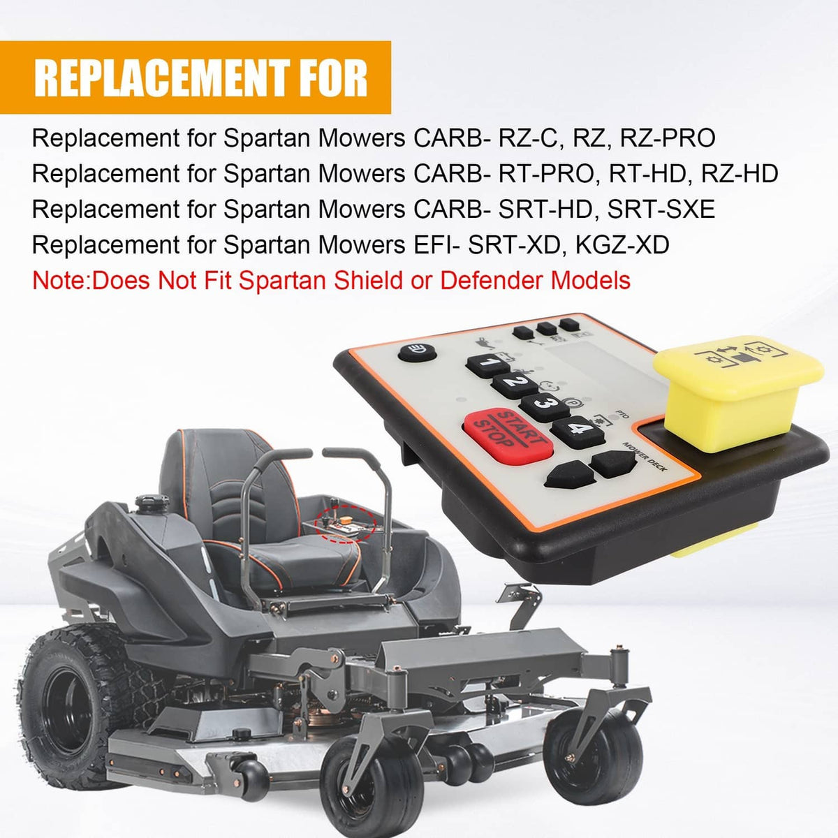 Bethesda Industrial 486-0057-00 Control Panel Console Keypad For Spartan Mowers EFI KGZ XD Zero Turn