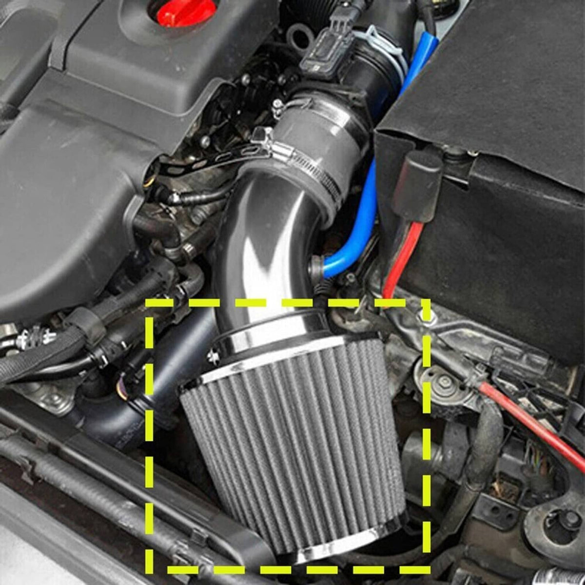 Bethesda Industrial 3" 76mm High Flow Inlet Dry Air Filter Cold Air Intake Cone Replacement New