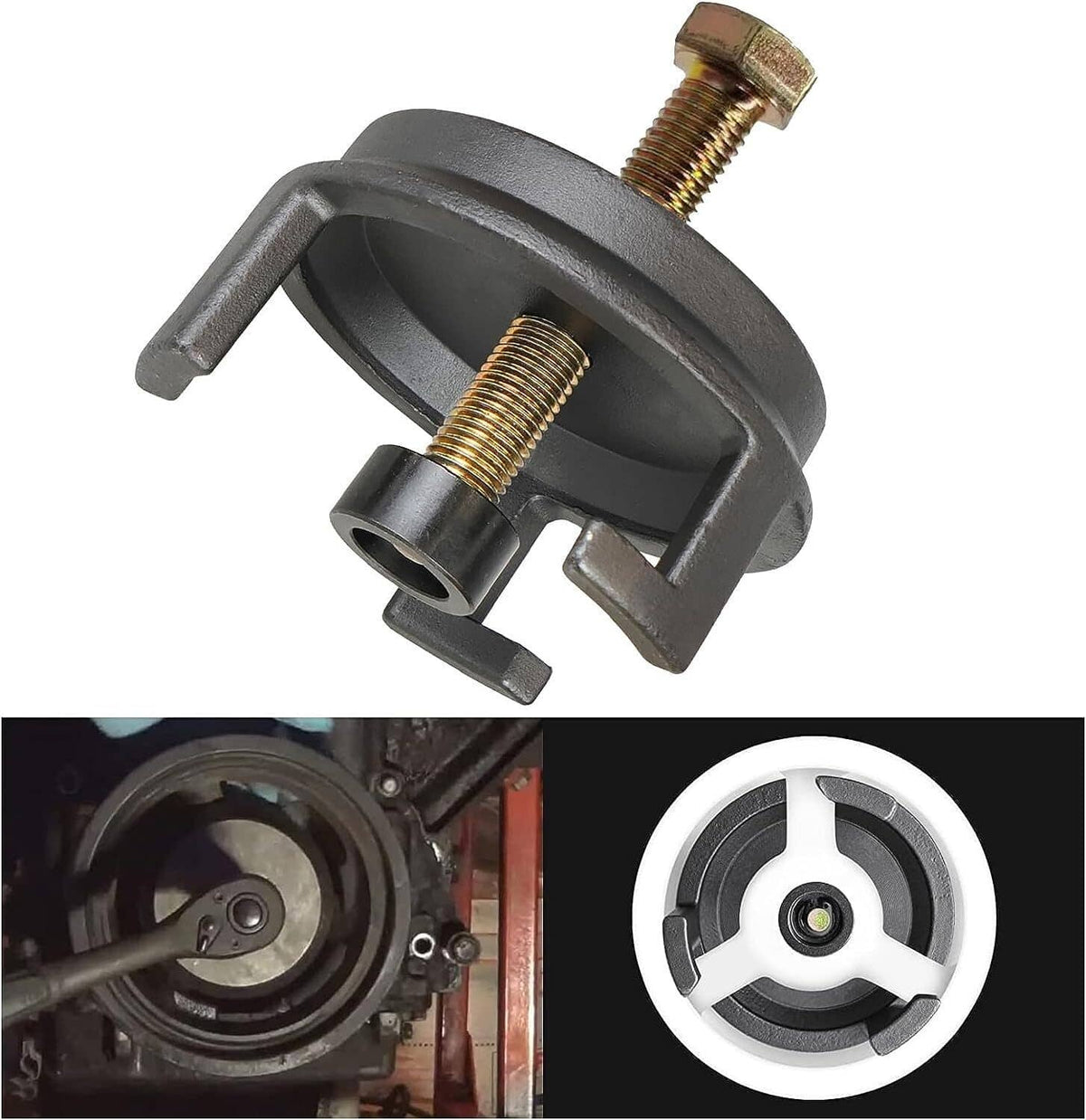 Bethesda Industrial 25264 Harmonic Balancer Puller Fit for GM Dodge Jeep Chrysler Crank Pulley Gold