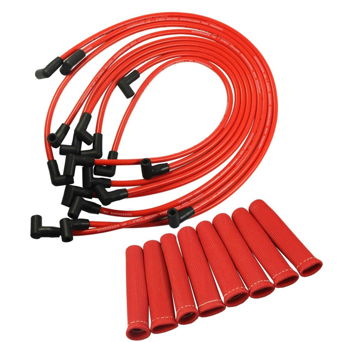 Bethesda Industrial With BOOTS HEAT SHIELD PROTECTOR Plug Wires Set JDMSPEED SBC BBC HEI 350 383 454