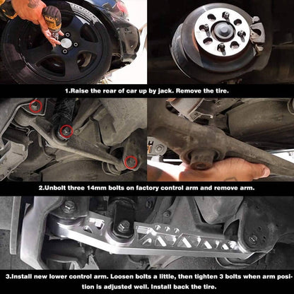 Bethesda Industrial Silver Pair Rear Lower Control Arm for 88-95 Honda Civic CRX 94-01 Acura Integra