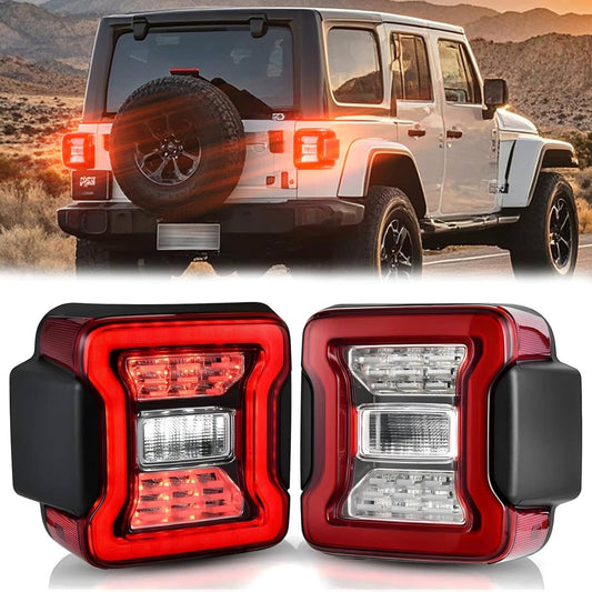 Bethesda Industrial Rear Brake Turn Signal Lamps LED Tail Lights For Jeep Wrangler JK JKU 2007-2018