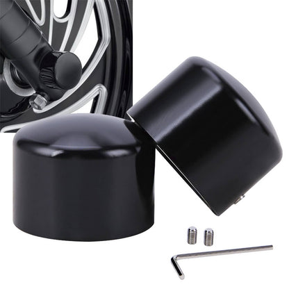 Bethesda Industrial Black Front Axle Cap Nut Covers Fit for Harley Touring Street Road Glide King